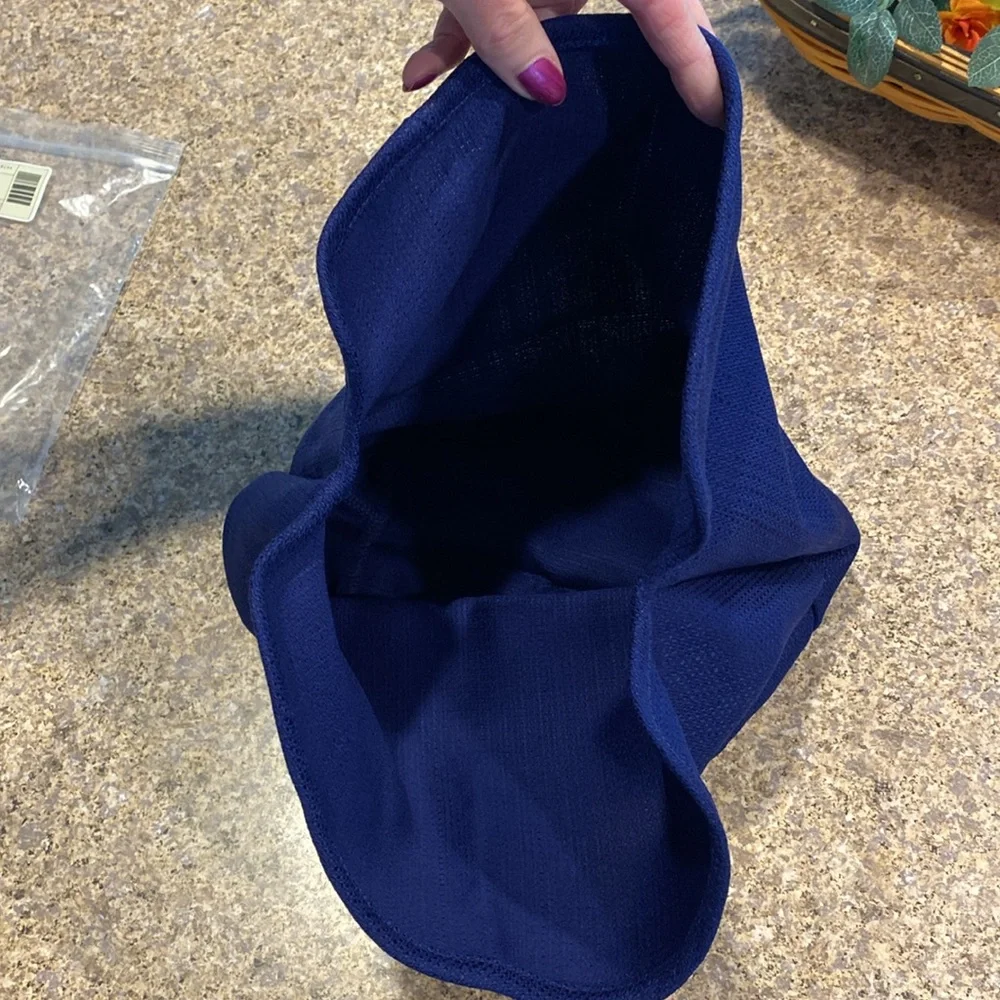 Longaberger Ice Bucket Fabric Liner Indigo Blue 28069144